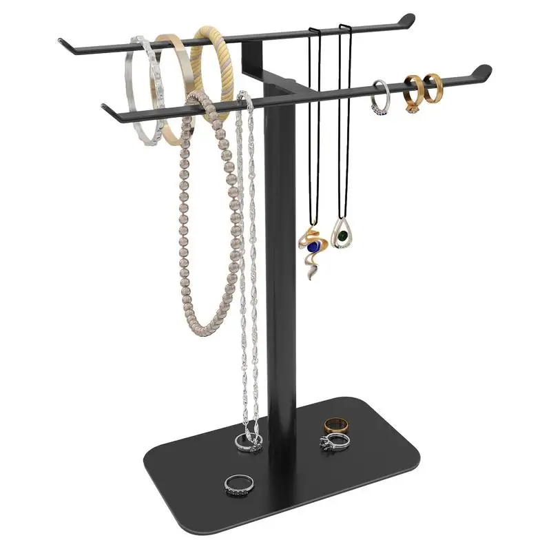 

Necklace Holder Jewelry Stand Stainless Steel Necklace Storage Organizer Earring Holder Stand Anti-Skid Jewelry Storage Holder