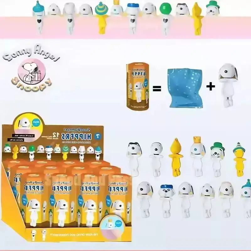 새로운 Hipper Angel 스누피 블라인드 박스 컴퓨터 휴대 전화 장식 장식품 Kawaii 미니 피규어 애니메이션 모델