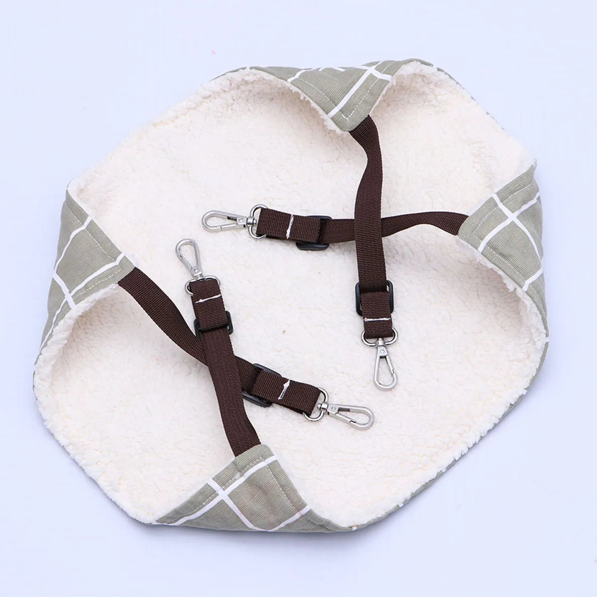 

Cat Cradle Double Layer Canvas Warm Hanging Bed Air Permeable Basket for Cats Pet Hammock Window Door Stair Chair Use