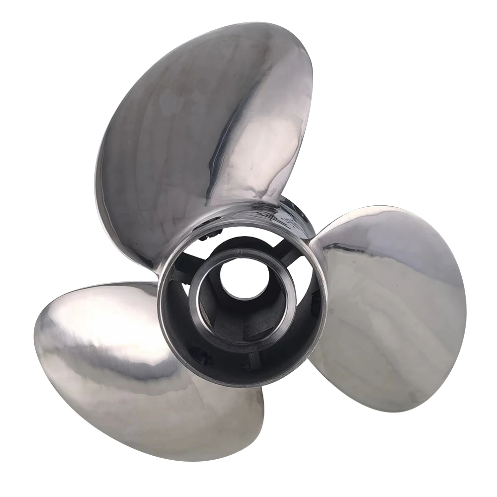 New 13.6*21 Stainless Steel Outboard Motor Propeller 3 Blades Compatible with 90+HP  Marine Outboard Engine for Boats