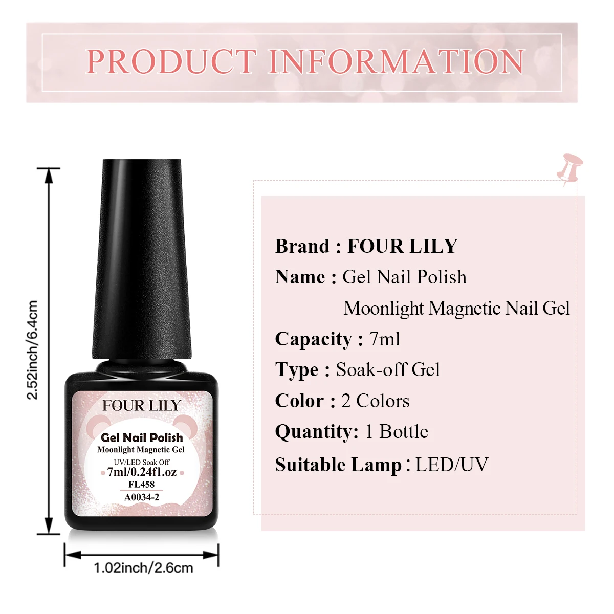 طلاء أظافر جل مغناطيسي على شكل قطة كريستال ضوء القمر 7 مل، جل الأشعة فوق البنفسجية اللامع المجسم لون كريستالي لصالون الأظافر DIY في المنزل #6