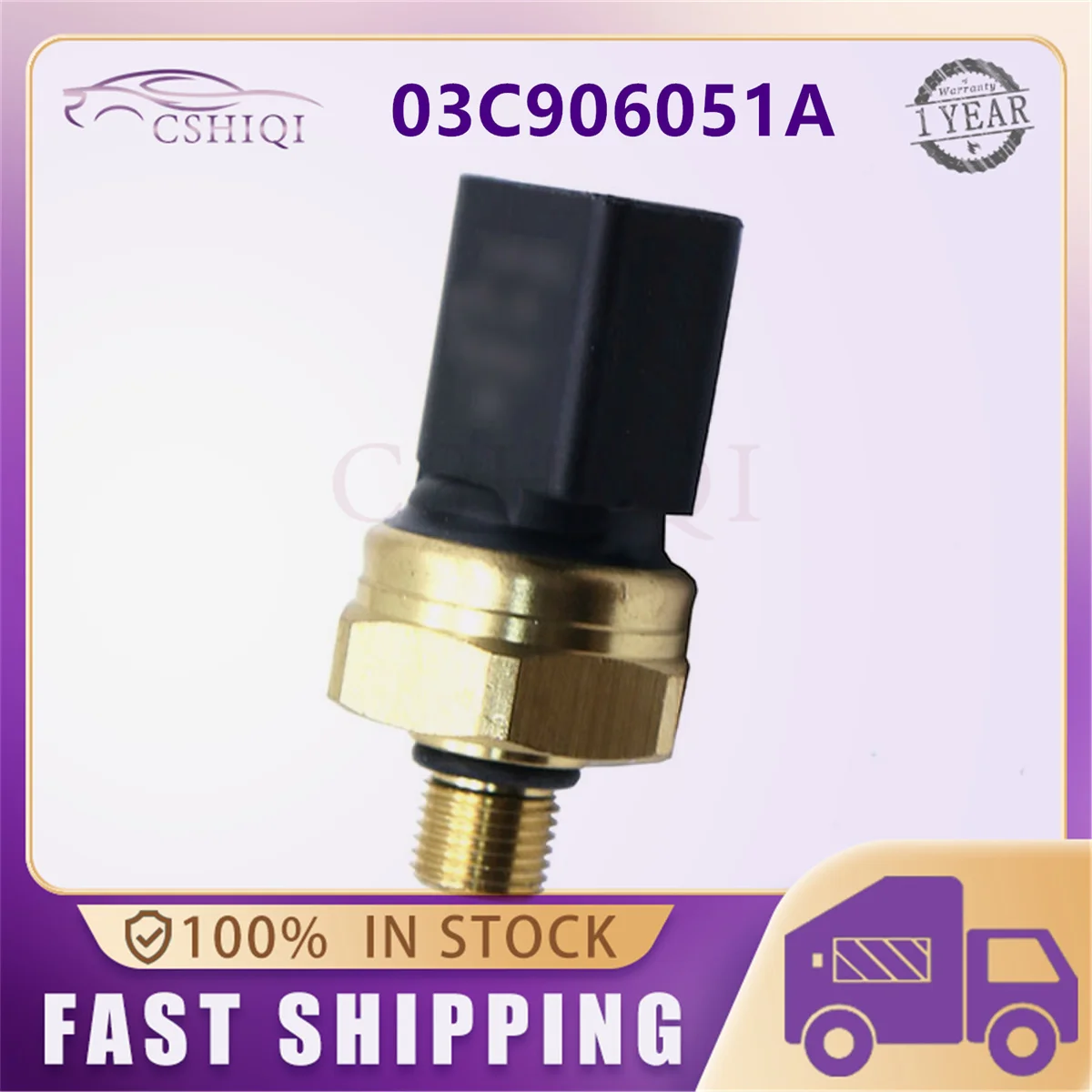 

03C906051A Fuel Injection Pressure Sensor For Q7 Golf Passat CC 2.0 3.6L V6 51CP03-03 I01046038 03C 906 051A Car Accessories