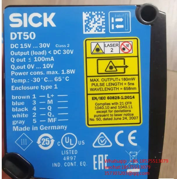 

For SICK DT50-P1114 Laser Sensor 1 047 581 2035