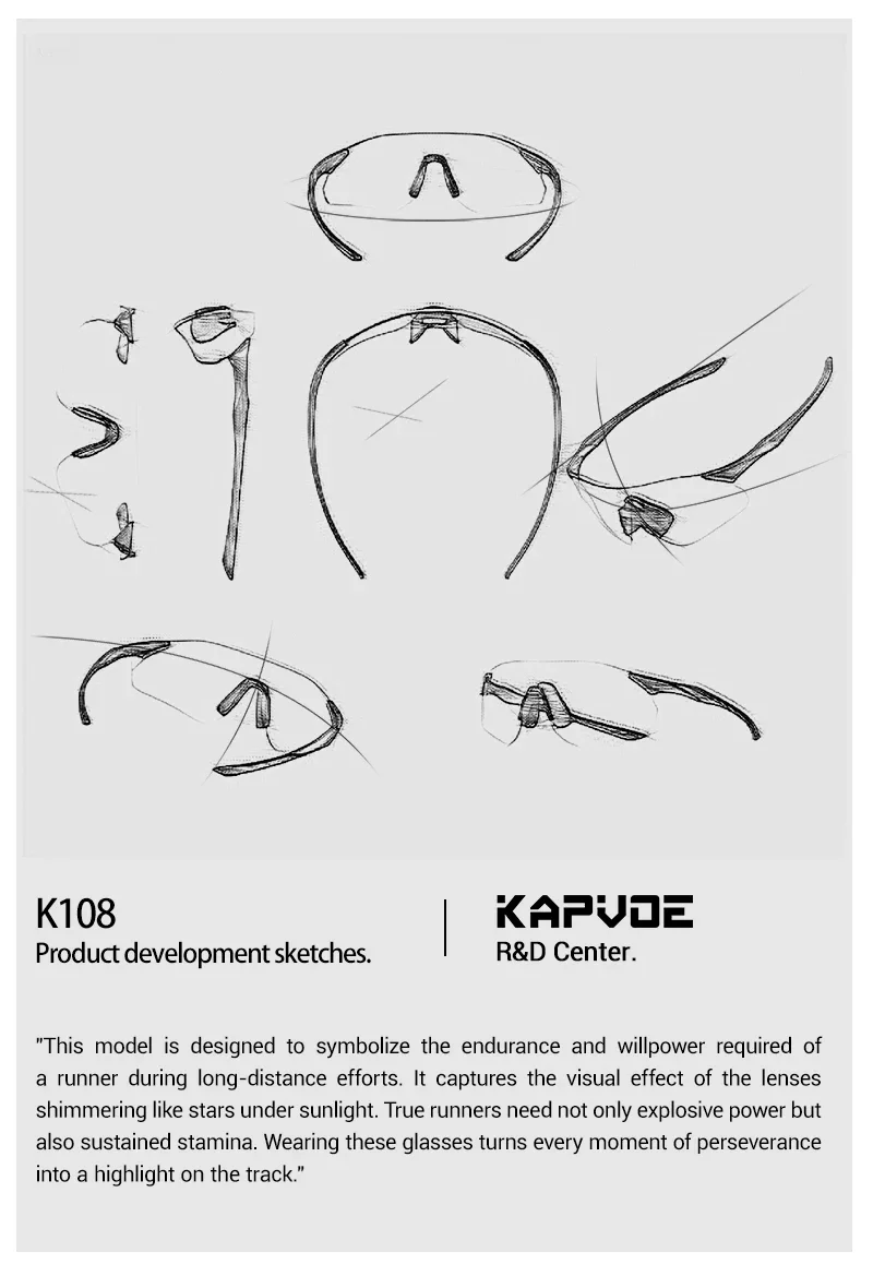 Kapvoe Photochrome Laufsonnenbrille für Herren, Outdoor-Sport, Fahrradbrille, Radbrille, UV400, ultraleichte Marathon-Brille, MTB – Detail 22