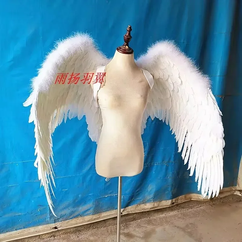 

Hot Selling Role-playing Accessories Halloween Wings Props White ren's Adult Angel Feather Wings