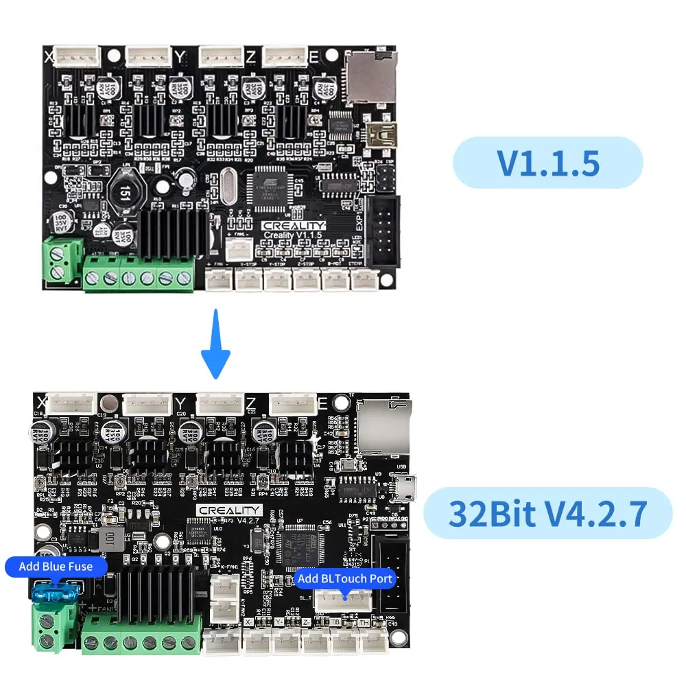 Creality 3d Printer Ender 3 Opgewaardeerd Stille Bord Moederbord V4.2.7 Met Tmc2225 Driver Marlin 2.0.1 Voor Ender 3 Serie