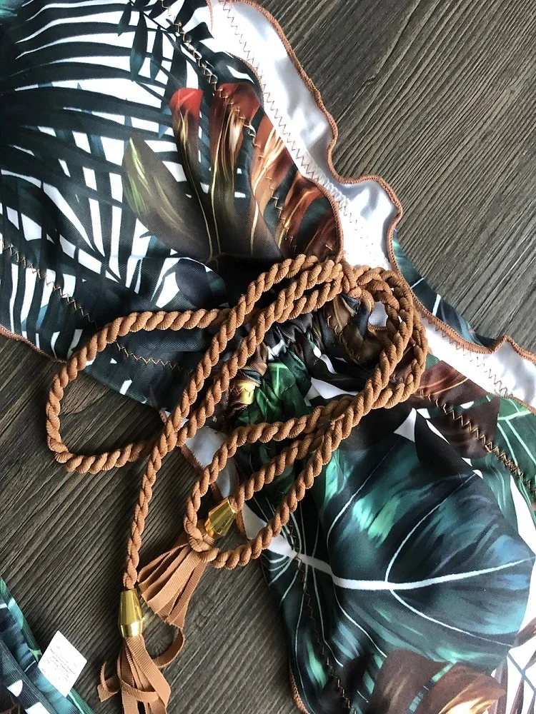 RUOTONGSEPT 新プッシュアップ 2023 ビキニセット女性水着フリル Biquini 水着セクシーなブラジリアンリブビーチウェア水着