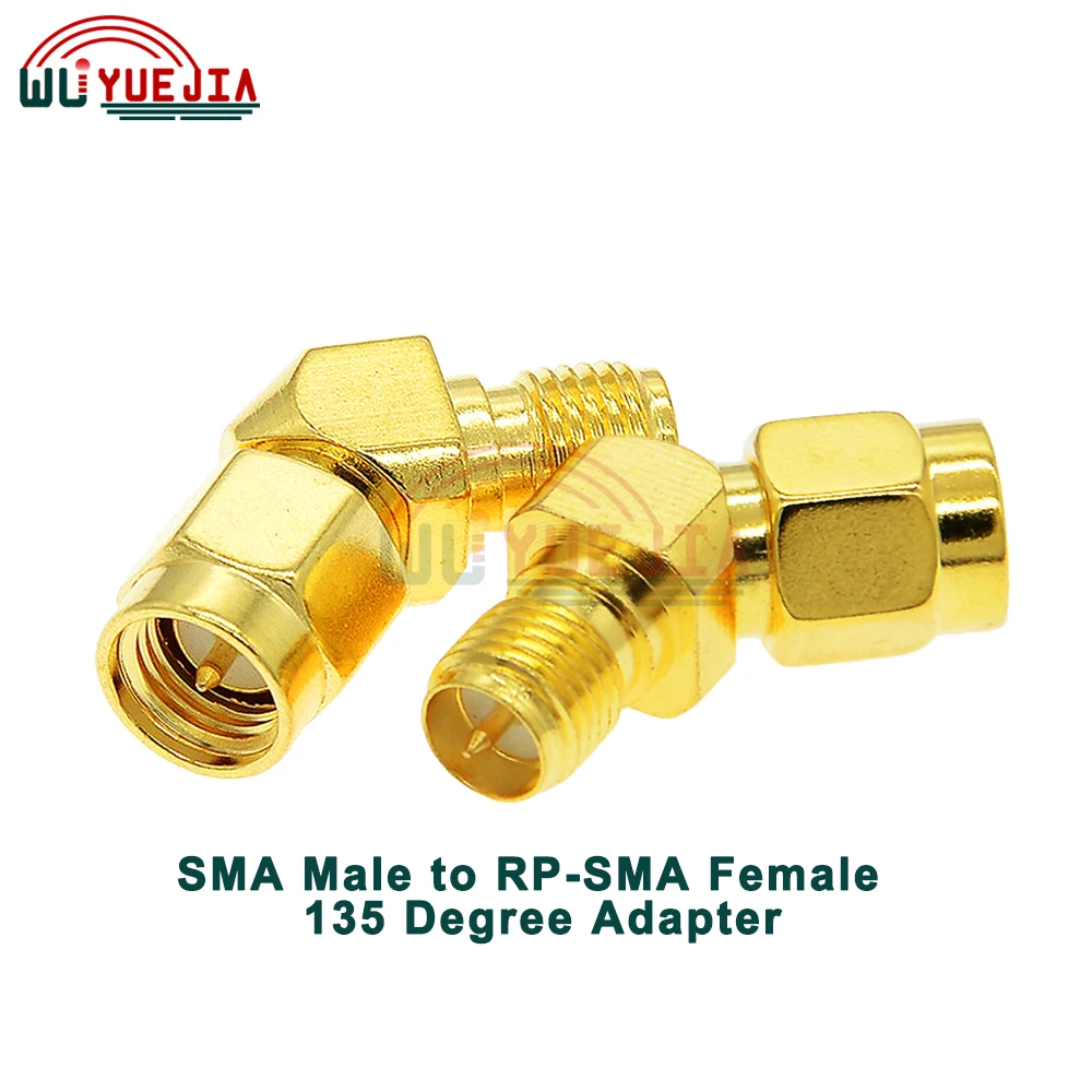 1 Stuks Sma 135 Graden Rf Adapter Sma Mannelijke Plug Naar Sma Vrouwelijke Jack Of RP-SMA Mannelijke/Vrouwelijke 50 Ohm Rf Coaxiale Connector Verguld