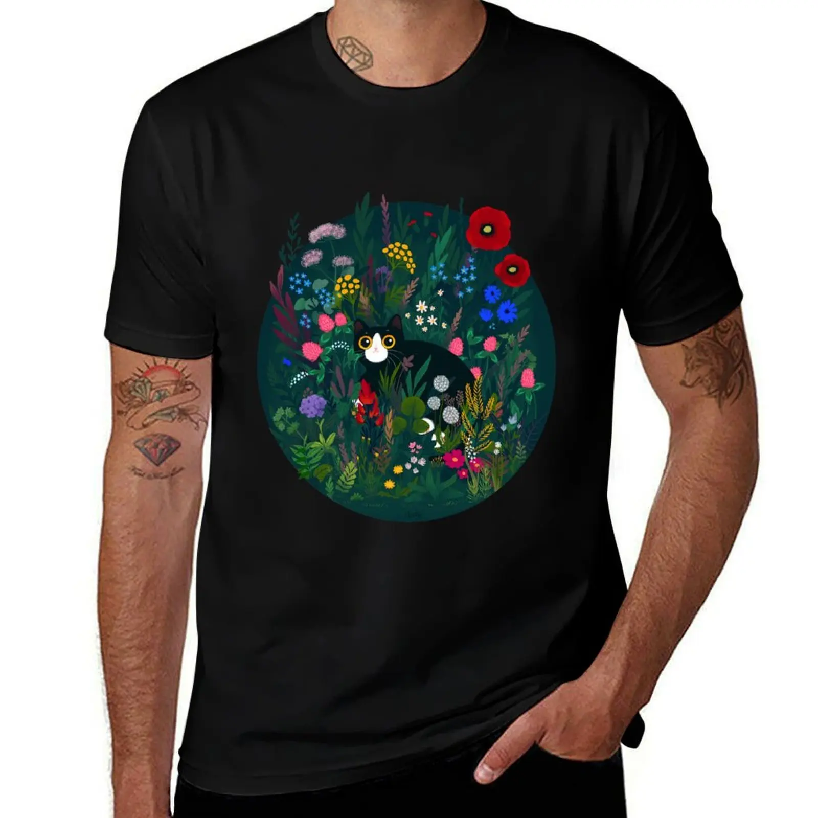 Among wildflowers T-Shirt Art Pattern Printed Casual Top T-Shirt