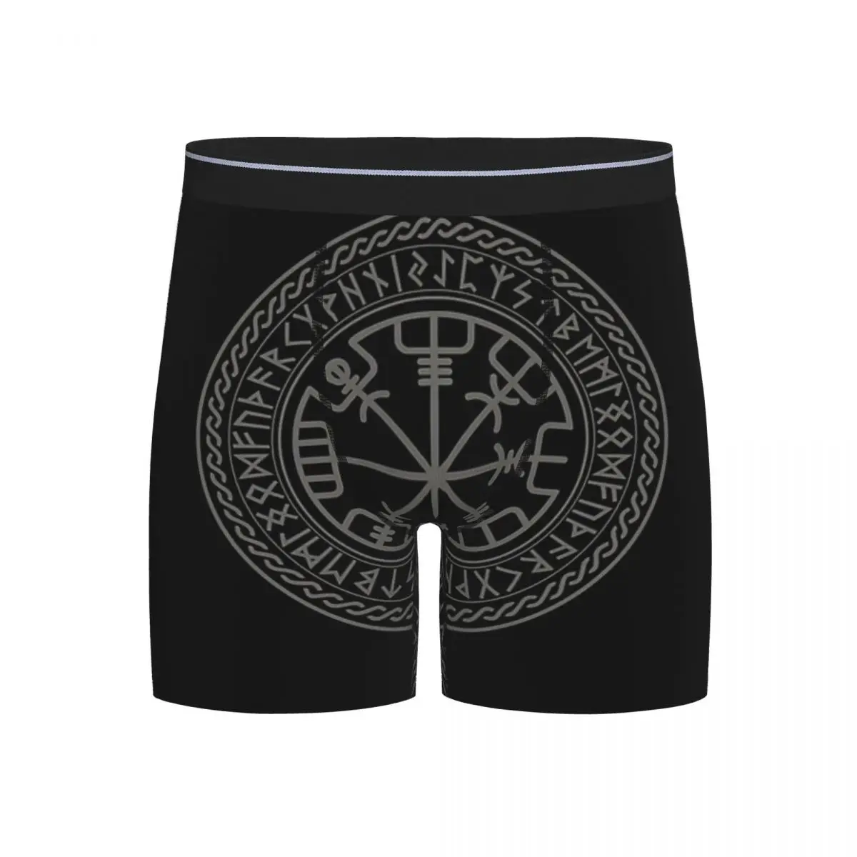 

Длинные трусы-боксеры, шорты с символом викингов Vegvisir, бенический компас викингов, трусики викингов, мужское дышащее нижнее белье для мужчин