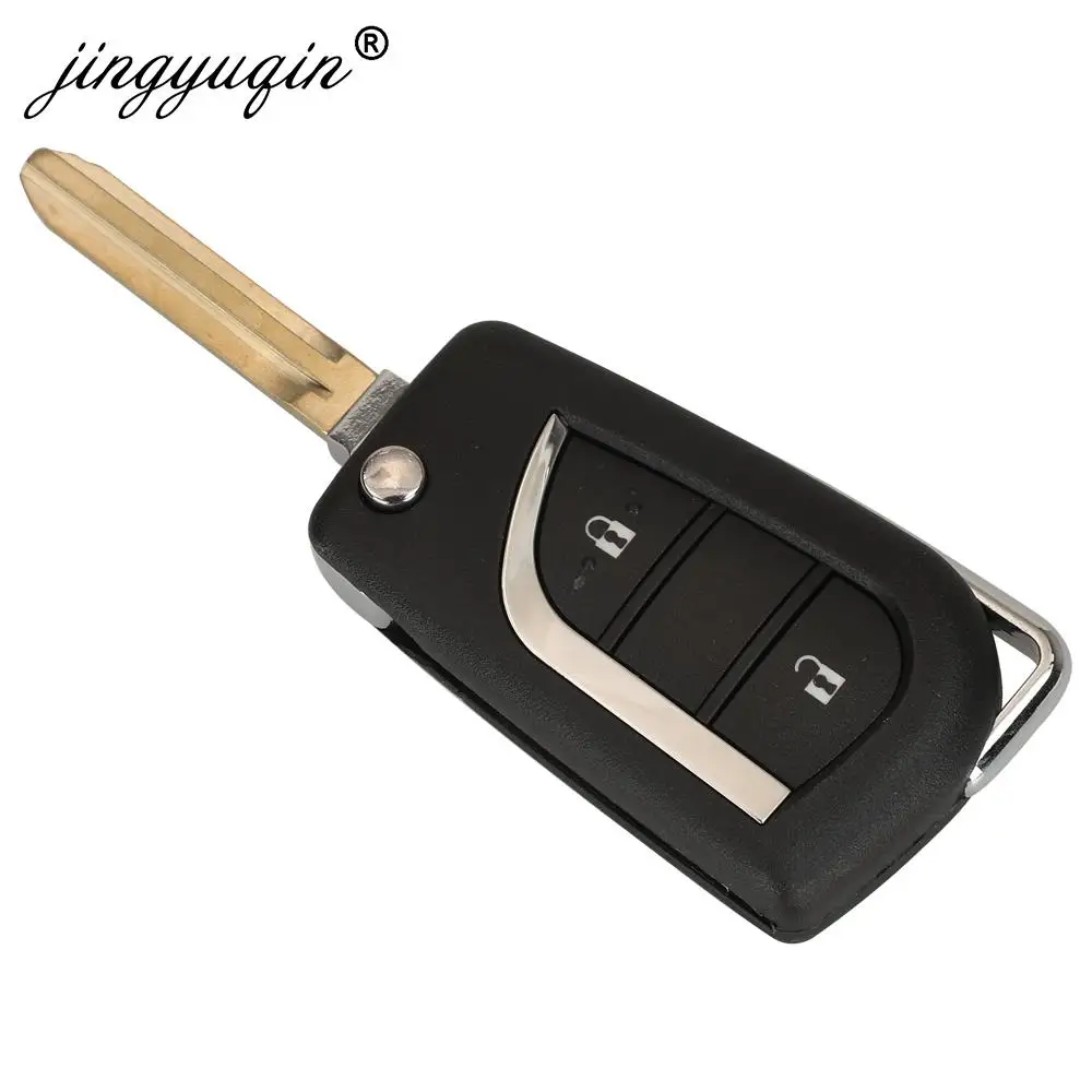 jingyuqin 89070-0D580 B71TA 433MHz Modified Flip Remote Car Key FOB for Toyota Yaris 2014-2017 Vios  2013-2016 G H Chip Optional