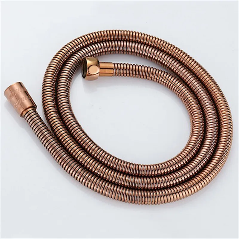 

304 Stainless Steel Shower Hoses1.5m Plumbing Hoses G1/2 Inches Bathroom Shower Faucet Head Pipe Rose Gold Black/Chrome/Antique