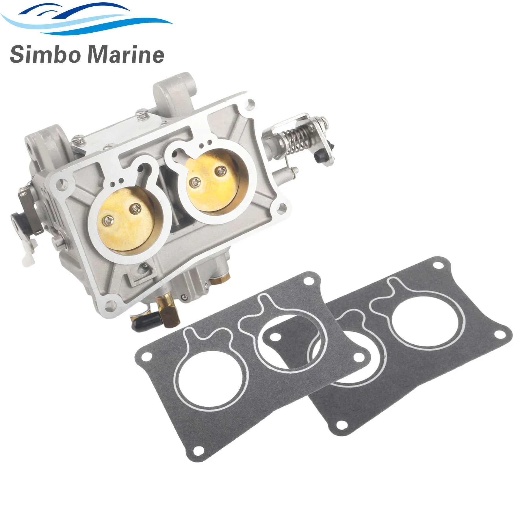 

6F6-14301-00 Boat Engine Carburetor Carbs Assy with Gasket for Yamaha Outboard Motor 2-Stroke E 40 HP Replaces 6F5-14301-42