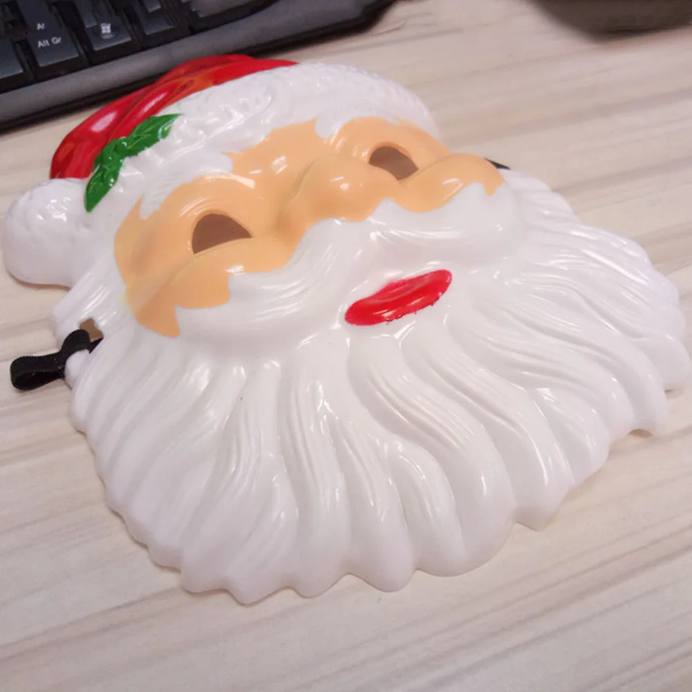 3-delig kerstmanmasker kerstdecor feestmaskers kostuumkostuums creatief plastic ouderling cosplay vakantie