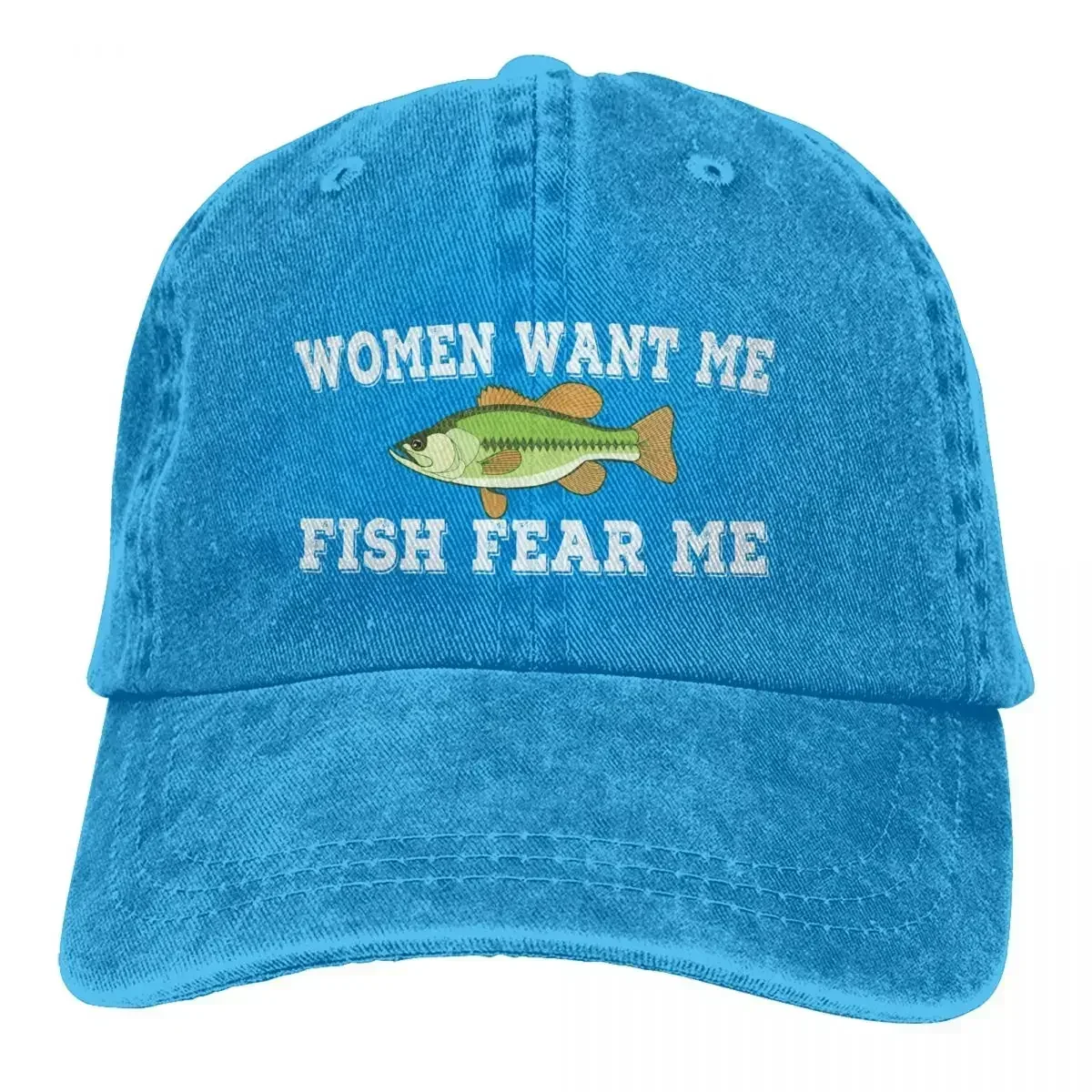 novos-bones-de-beisebol-femininos-com-estampa-'fish-fear-me'-e-'fish-fear-me-fishing-dad'-frases-e-piadas-sarcasticas-bones-de-meme