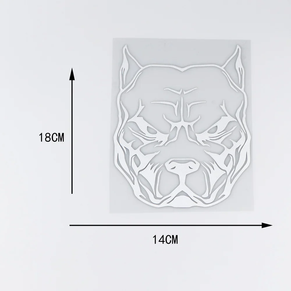Personalized Car Sticker Dog Head Animal Decal Fashion Car Overall Decoration Sticker Cover Scratch Decal Black/white, 18cm*14cm