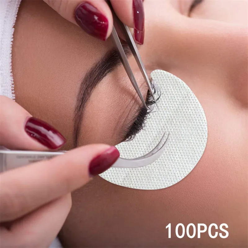 10/20/50/100 pièces de protection pour les yeux, patchs sous les yeux jetables, faux cils, gel pour les yeux, coussinets pour le maquillage des lèvres, autocollants protecteurs