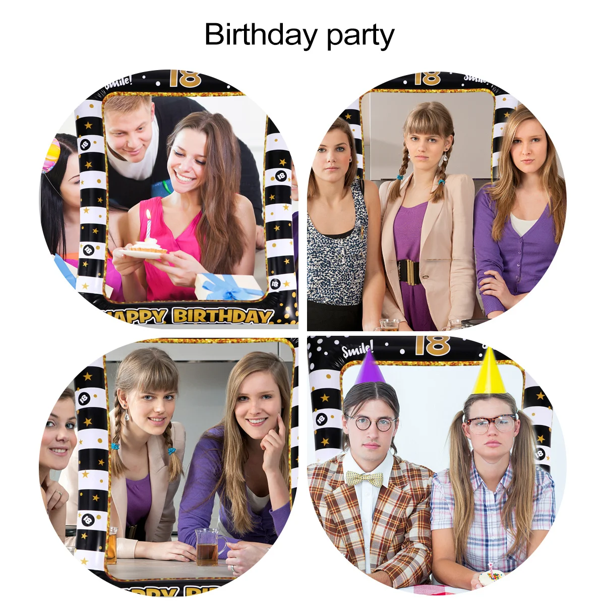 

1pc Inflatable Photo Frame Birthday Party Supply For Age 13 Pvc Material Kids Costume Prop Festival Carnival Party Supplies