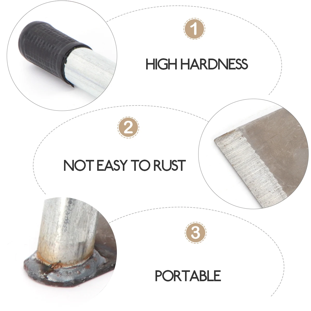 

2Pcs StainlessSteelHoe DurableGardenTool HardenedSteelHandle PortableSmallGardening HandheldBalcony Accessories PlantingTools