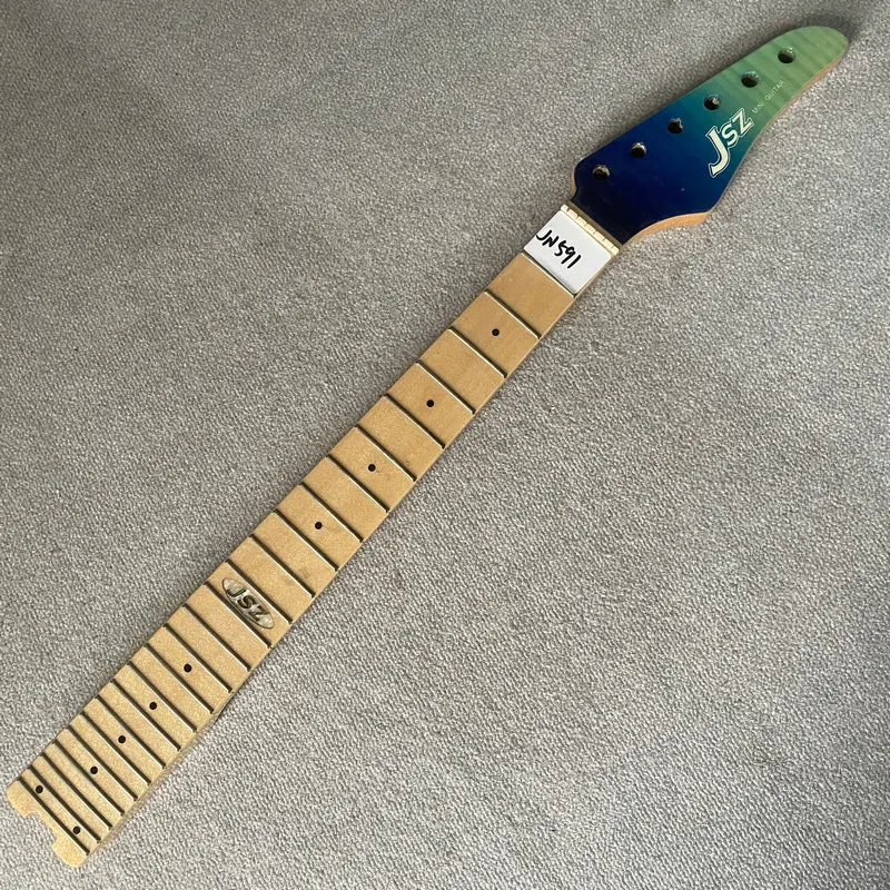 jN591 Origianl JSZ MINI 6 Strings Electric Guitar Neck 24 Frets Maple 564MM Short Scales Trussrod From Neck Heel DIY Part