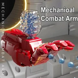 Electric Mechanical Steel Arm Water Gel Ball Gun Splatter Wearable 7-8mm Water Bead Bullets Cosplay for Boys Gifts