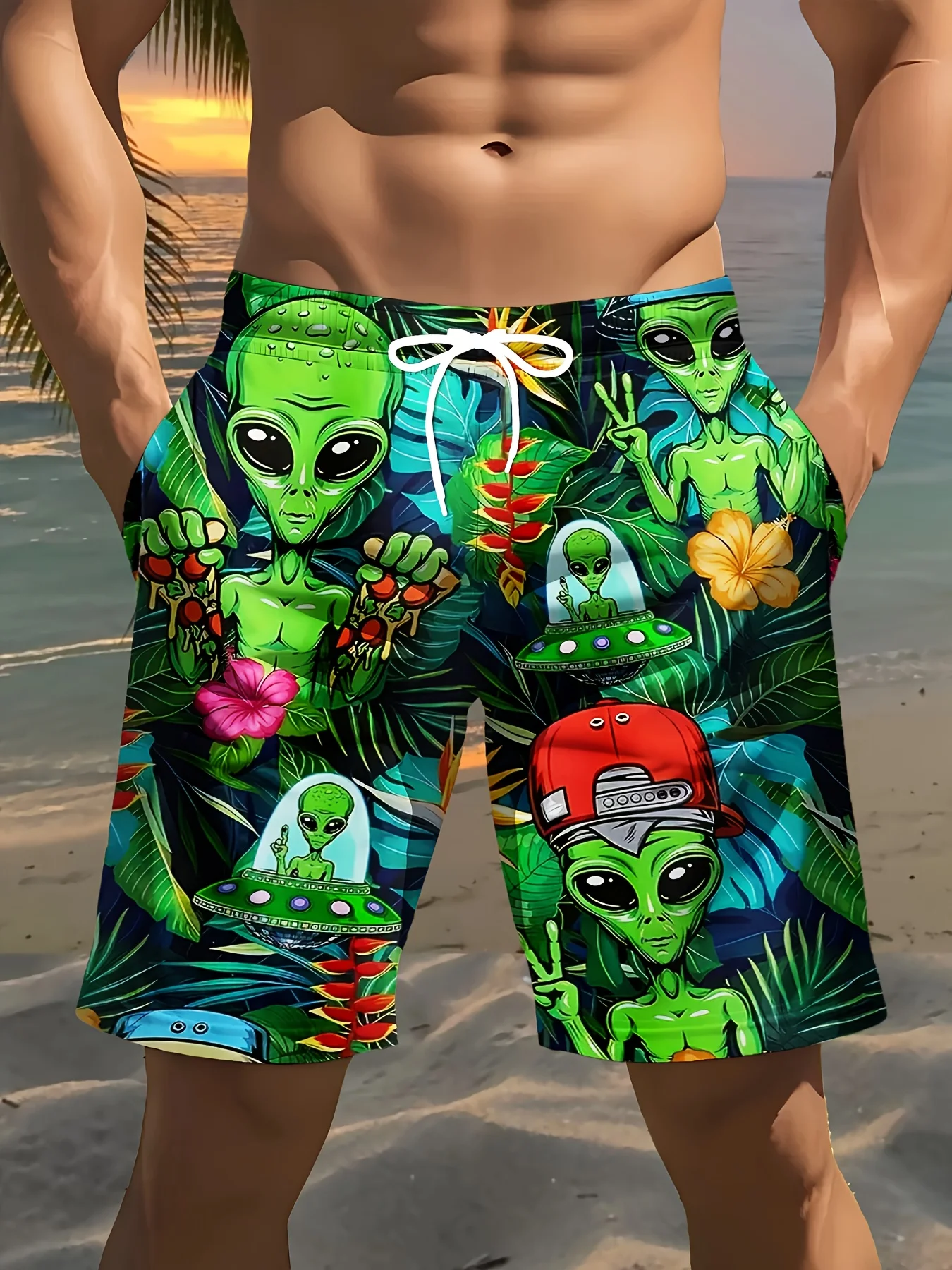 2026 Summer Men's Short Pants with 3D Print Breathable Lightweight Comfortable for Roller Skating and Hip Hop Men's Pants