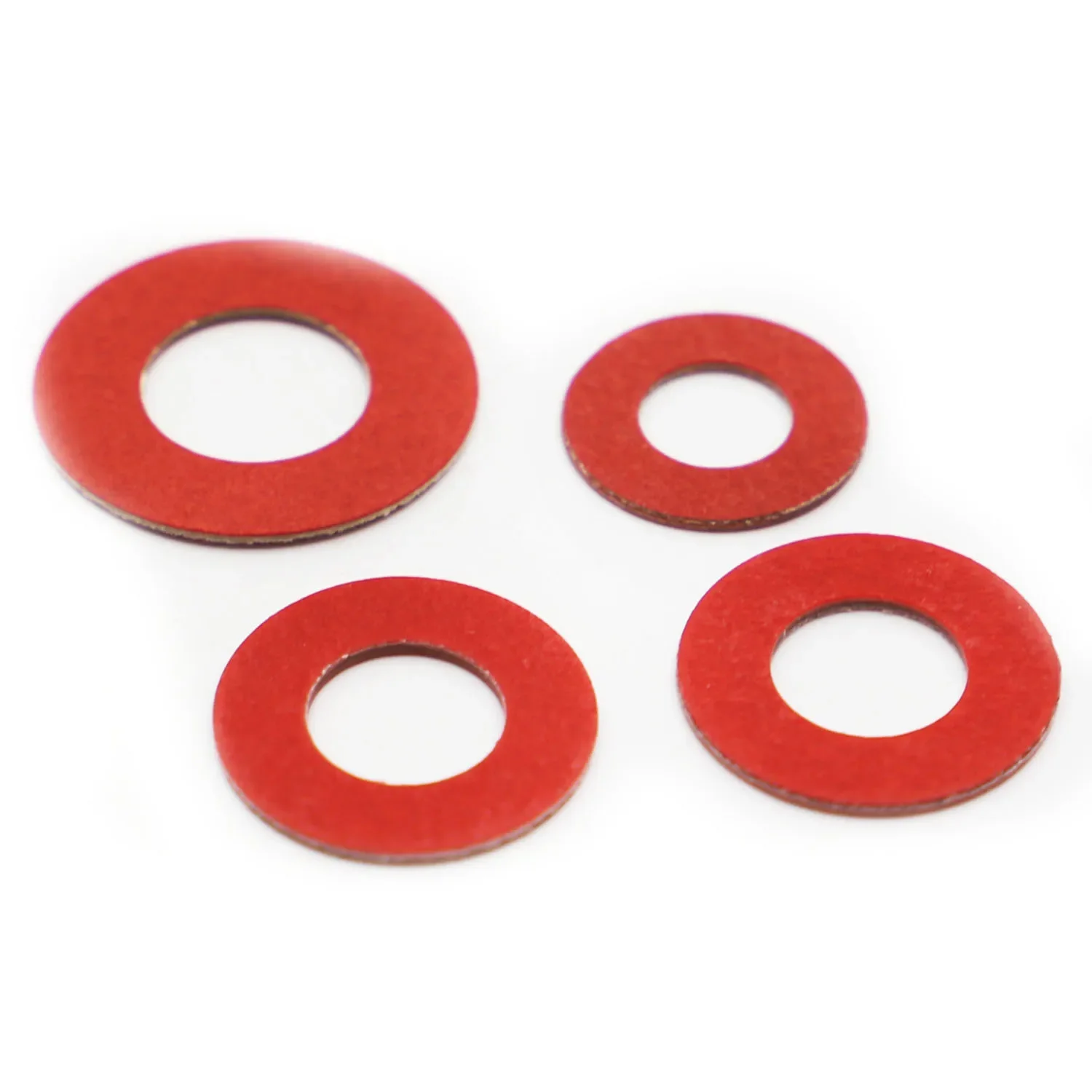 20-100pcs Red Steel Paper Fiber Insulating Flat Washer M2 M2.5 M3 M4 M5 M6 M8 M10 M12 M14 M16 Insulation Plain Gasket Ring Meson