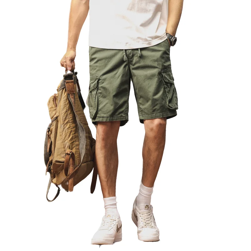 

Trendy Men's Work Shorts Summer Fashionable Pure Cotton Breathable Multi-Pocket Work Casual Shorts Comfortable Men's Shorts