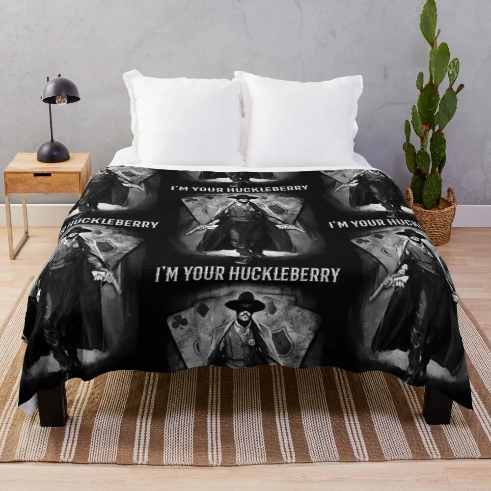 Mens Best Doc Holliday Huckleberry Tombstone Throw Blanket Fluffy Softs Travel Blankets