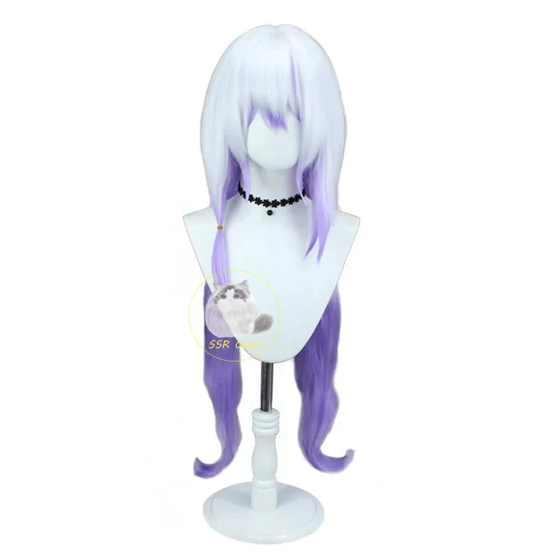 2025 yiyi Black Swan Cosplay jeu Honkai Star Rail blanc violet Long jardin de recollection adhésif fibre cheveux + perruque C