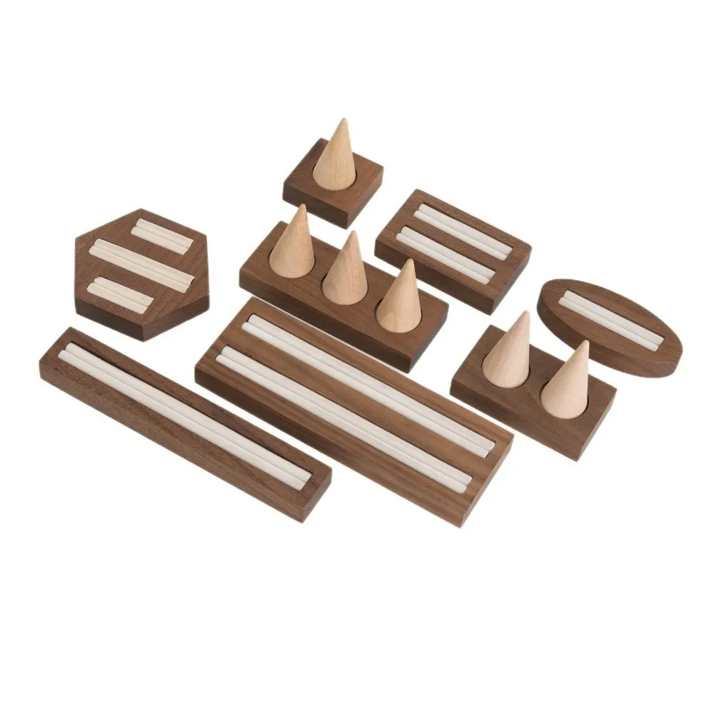 New High End Ring Earring Rack Walnut Sturdy Display Rack Photography Display Stand Photography