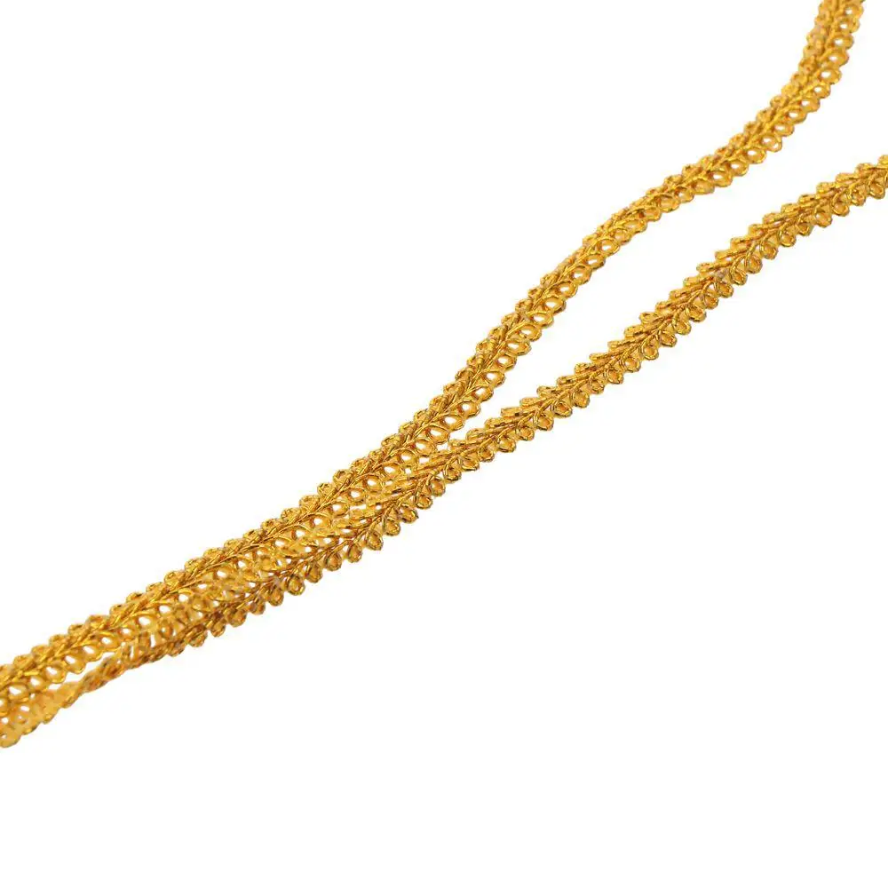 0.3 بوصة 27 ياردة الذهب الدانتيل تقليم الذهب 8 مللي متر الأعرجاب جديلة تقليم جديلة النسيج الزخارف وحقيبة الزينة