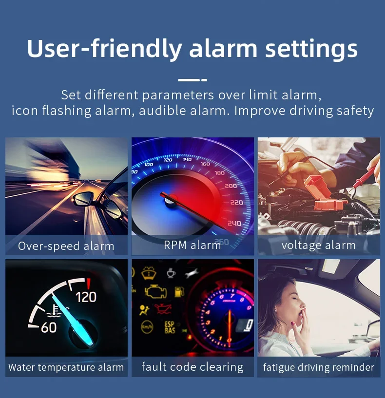 السيارات الإلكترونية سيارة HUD رئيس متابعة العرض obd2 + GPS EUOBD سرعة RPM استهلاك الوقود الجهد العارض الزجاج الأمامي الجهد إنذار