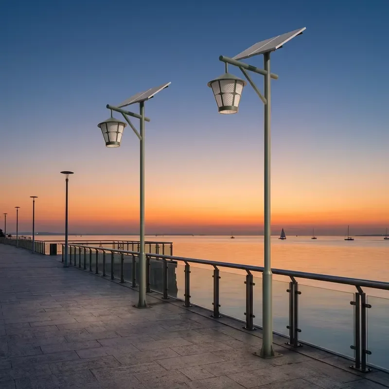 Factory Direct Sale New  Solar LED Street Light with Galvanized Pole for Highway & Municipal Projects Outdoor