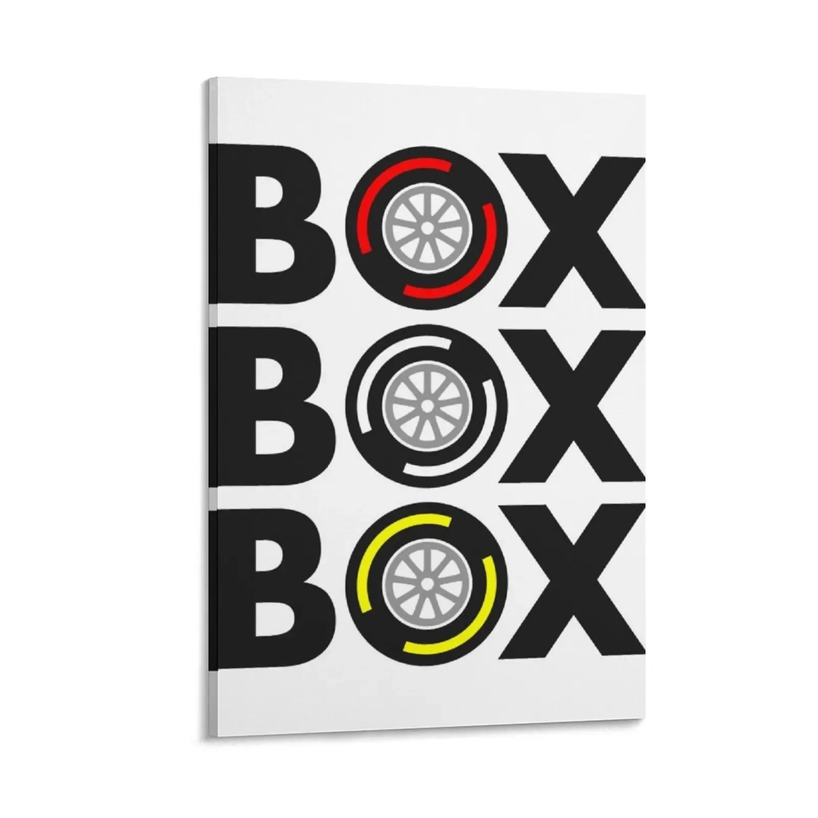 Box Box Box F1 Tyre Compound Design Canvas Painting Paintings on canvas for living room anime room decor