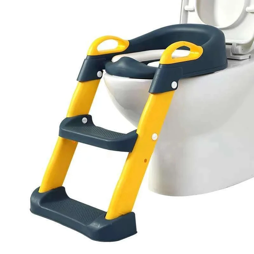 Folding Infant Potty Training Seat Urinal Backrest Chair With Adjustable Step Stool Ladder Safe Toilet Chair For Baby Toddlers