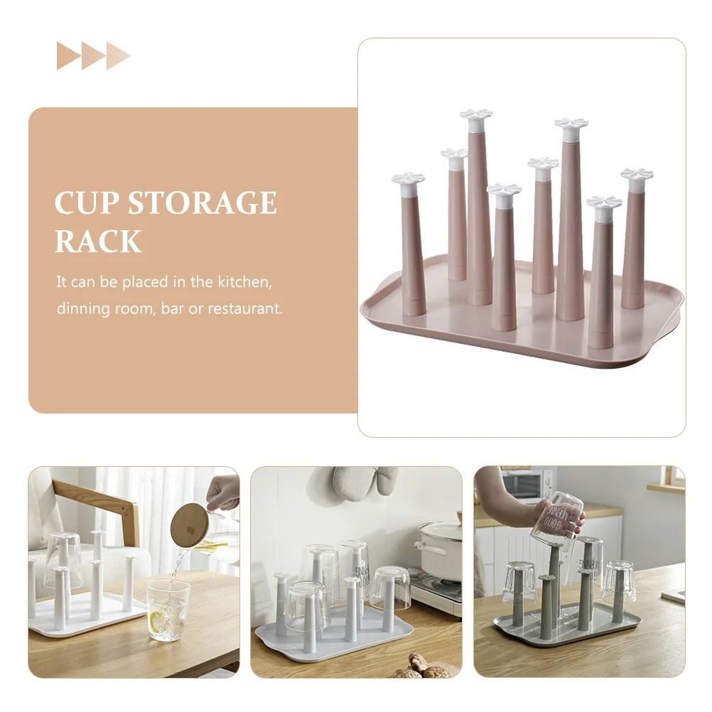 

Square Cup Drying Rack Kitchen Holders Drainer Stand Cups for Water Storage Bottle Baby