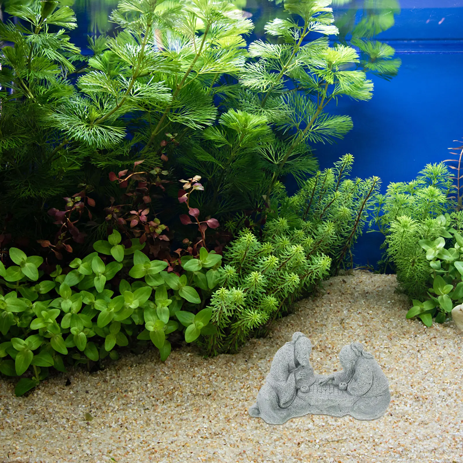 

1Pcs Go Game Player Mini Sandstone Decor Vintage Reptile Box Aquarium Landscaping Micro Bonsai Garden Ornament