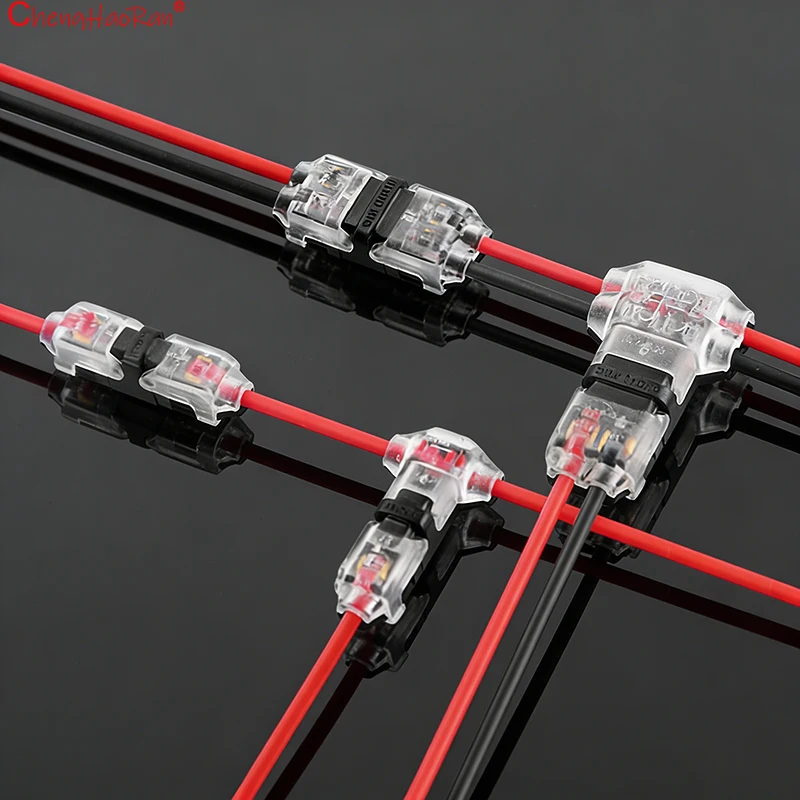 2/5/10PCS Direct Distribution Connector T1T2 Type H1H2 Type Single Double Wire Non Stripping Quick Wiring Card Clip Line Pet