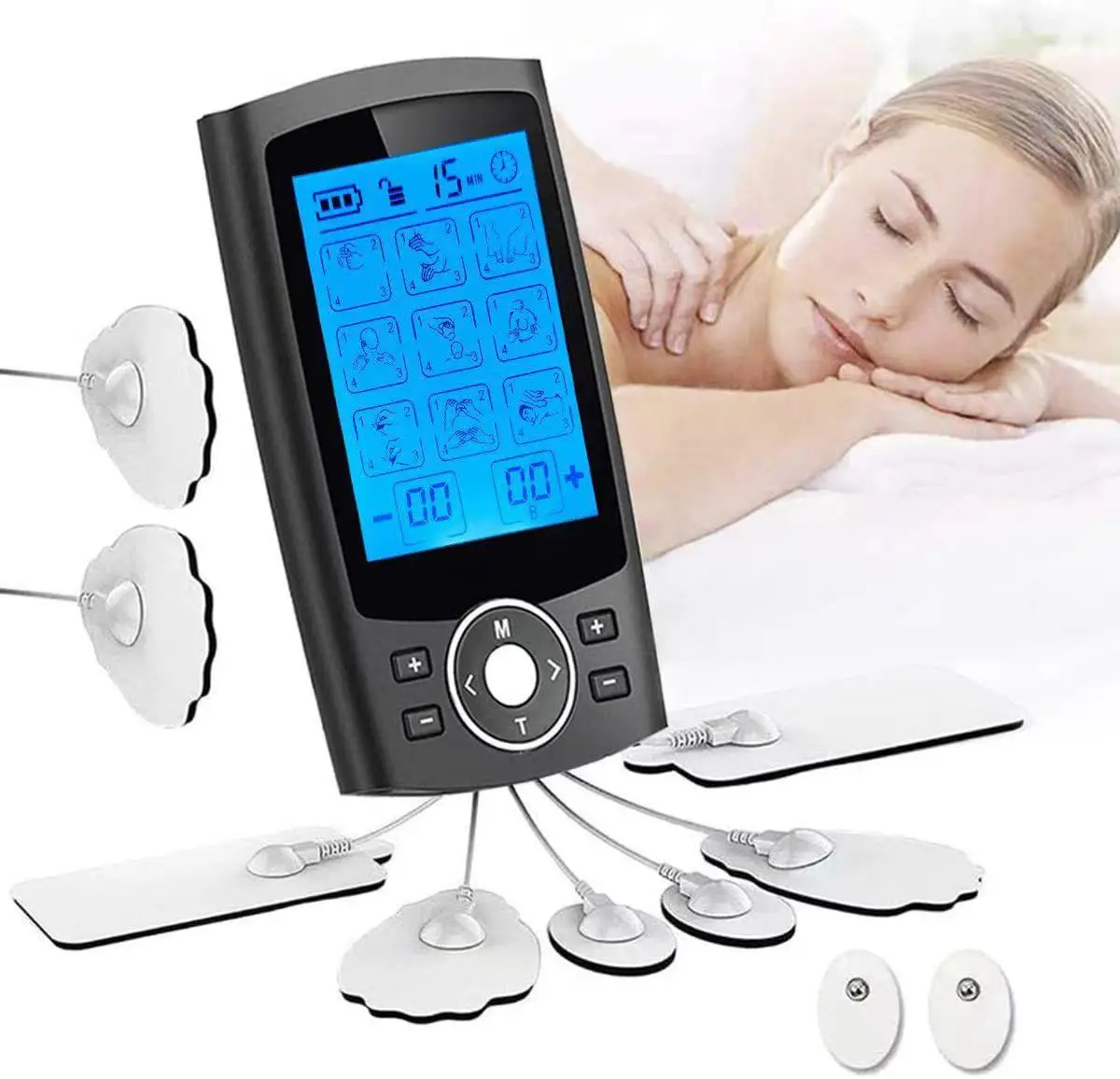 36 Modes TENS Electric Muscle Stimulator EMS Acupuncture Moxibustion Relaxation Digital Electronic Pulse Meridians Physiotherapy