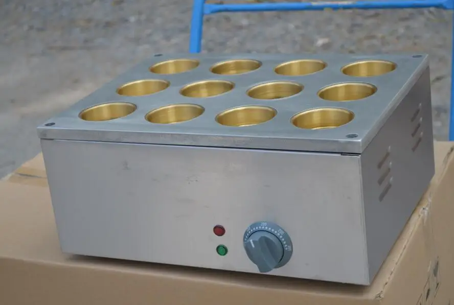 Li Appliance12 Holes Waffle Maker Red Bean Cake Maker Electric Gas Obanyaki Maker Smokeless Copper Plate Snack Making Machine
