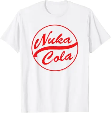 Nuka Cola Unisex-T-Shirt aus weicher Baumwolle, Videospiel-Zap-That-Thirst-Vintage-T-Shirt, roter Text, Nuka Cola-Kreis-Grafik, Persönlichkeits-Outfit – Detail 17