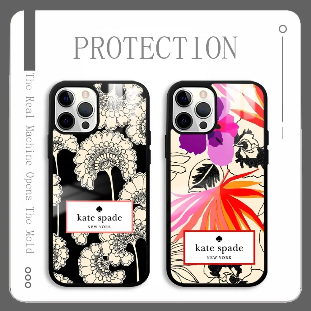 Wildflower Fishion K-Kate-SpadeS Phone Case For IPhone 16 15 14 13 12 11 Pro Xs Max Mini Plus Celulares Hard Funda