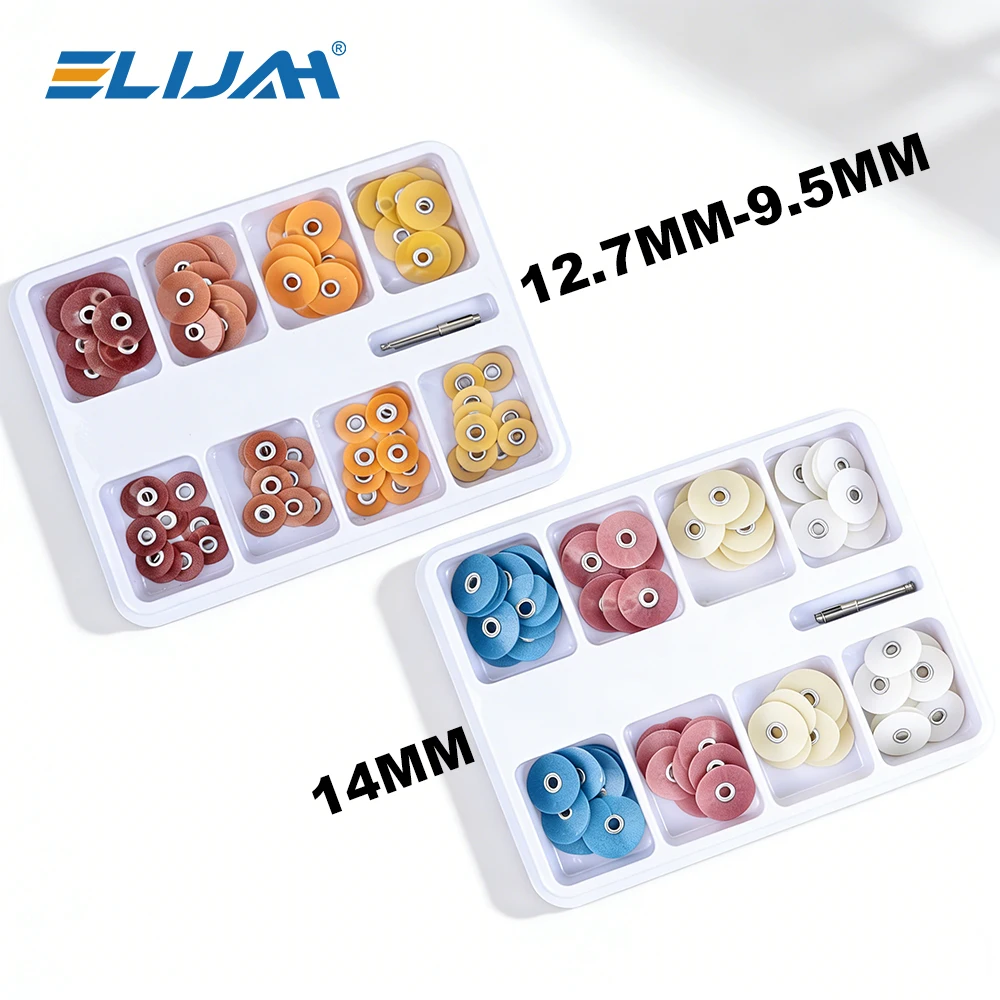 

14/12.7/9.5MM Dental 80Pcs/Box Finishing Polishing Discs Holding Rod Soflex Flexi Disc Teeth Whitening Material Dentist Tools