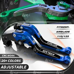 For Honda Airblade 110/125 2007-Present Clutch Lever Brake Lever Set Adjustable Folding Handle Levers Accessories Parts