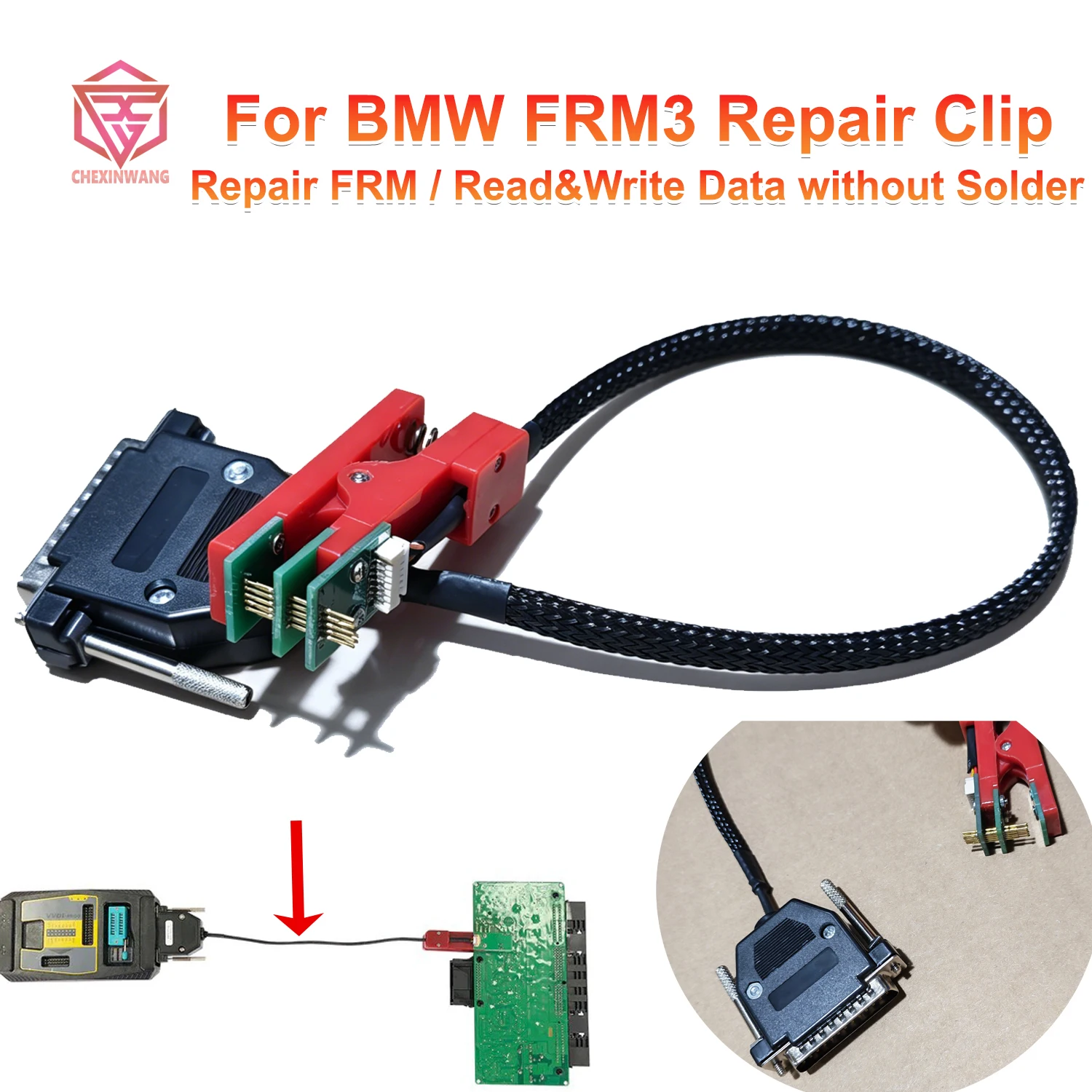 

For BMW FRM3 Data Reading Adapter without Soldering for BMW FRM3 Repair Clip Support Xhorse VVDI Prog