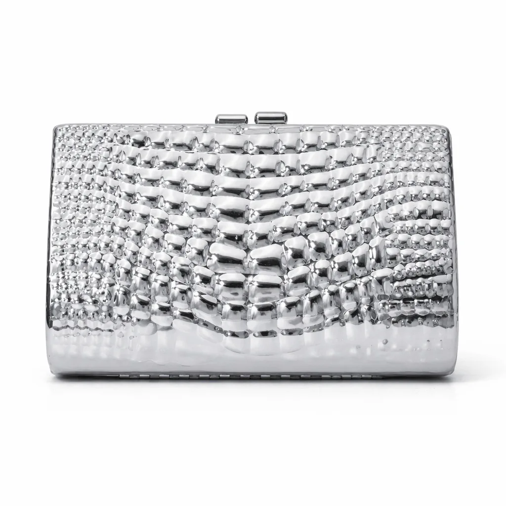 

Женская вечерняя сумочка-клатч Pro Lady Mini Gold Silver Metallic с цепочкой для свадьбы, выпускного вечера, торжественных мероприятий, мобильная женская сумка и кошелек