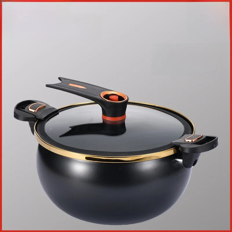 7L Enamel Micro-pressure Soup Pot with Double Ears for Home Use Meat Stew Pot Easy to Clean Durable Non-toxic And Eco-friendly