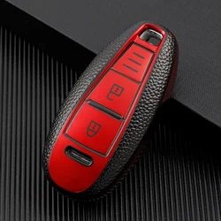 For Suzuki Baleno Ertiga Ciaz Ignis Kizashi Swift SX4 S-cross Vitars TPU Leather Car Smart Key Cover Case Bag Protector Keychain