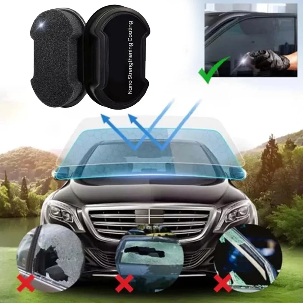 1pc Car Cleaning Sponge Mirror Sponge Reflective Privacy Film For Car Rearview Mirror Practical Maintenance Automotive Accessory